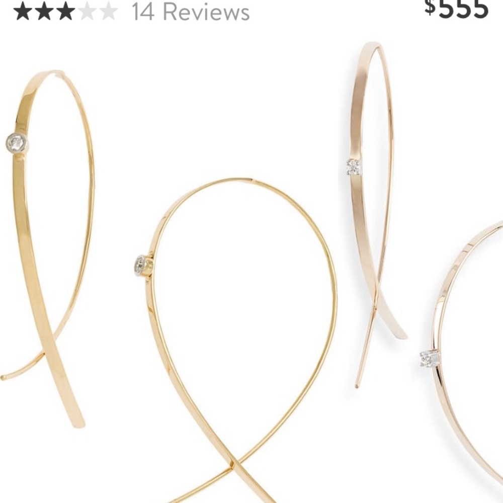 LANA 14k gold earrings with diamond